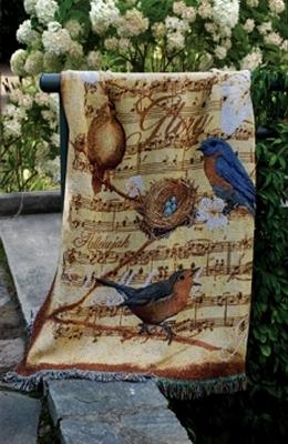 Feathered Nest Tapesty Throw, 50in x 60in