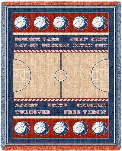 Field Basketball Tapestry Throw, 48in x 69in