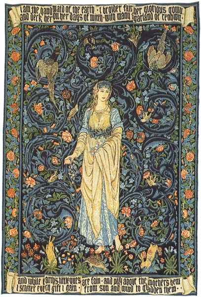 Flora Romantic Tapestry Wall Hanging, 54in x 36in
