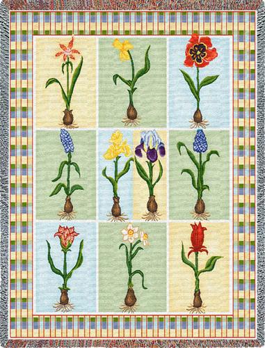 Floral Delight Tapestry Throw, 53in x 70in