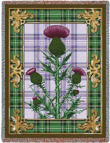 Flowering Thistle Tapestry Throw, 53in x 70in