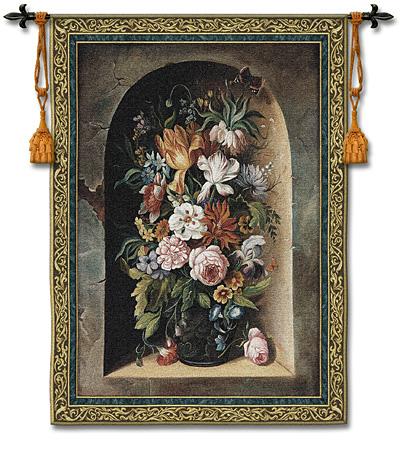 Flowers Of Harmony Tapestry Wall Hanging - Floral Bouquet Picture, 38in x 53in