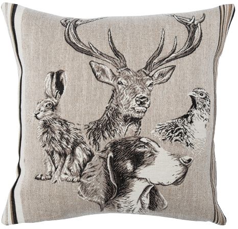 Forest Spirit Cerf Tapestry Cushion Cover - Wild Life Collection, 18in x 18in cushion cover