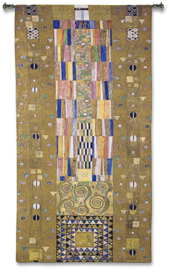Fregio Stoclet Wall Tapestry - Abstract Design by Gustav Klimt, 109in x 53in
