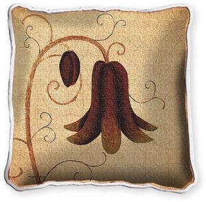 Fritillaria Fresco Modern Tapestry Cushion - Floral Design, 17in x 17in