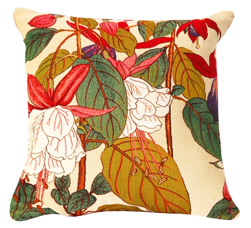Fuchsia Tapestry Cushion Cover - European Home Decor Collection, 18in x 18in cushion cover