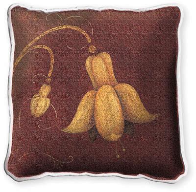 Fuchsia Fresco Modern Tapestry Cushion - Fruit Stillife, 17in x 17in