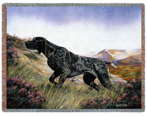 German Shorthaired Tapestry Throw, 54in x 70in German Shorthaired Tapestry Throw, 54in x 70in