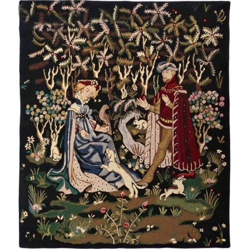 Medieval Couple Tapestry Don Du Coeur, Knight & Lady Picture