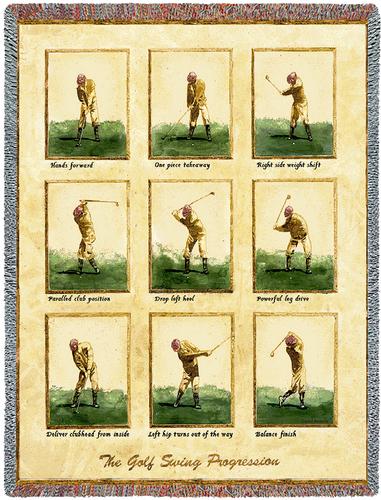 Golf Swing Tapestry Throw, 53in x 70in