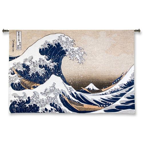 Great Wave At Kanagawa Tapestry Wall Hanging - Seaview Picture, 80in x 53in