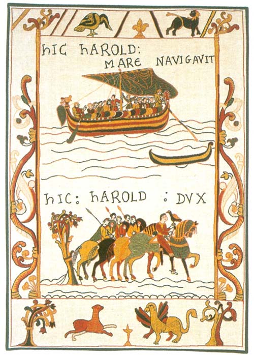 Harold And William Medieval Wall Tapestry - Bayeux Design, 44in X 35in Harold And William Medieval Wall Tapestry - Bayeux Design, 44in X 35in