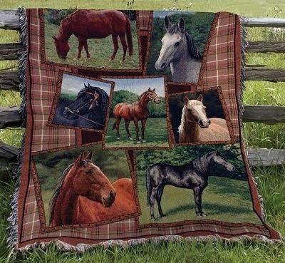 Horsing Around Tapesty Throw, 51in x 68in Horsing Around Tapesty Throw, 51in x 68in