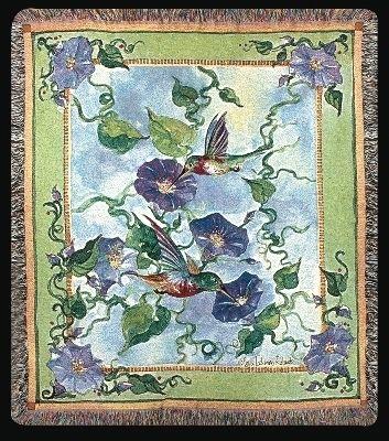 Hummingbird Haven Tapesty Throw, 50in x 60in