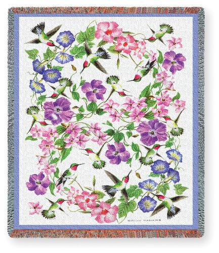 Hummingbirds Tapestry Throw, 54in x 70in