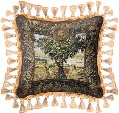 Hunts of Maximilian Classic Tapestry Cushion - Old World Styled, 27in x 27in
