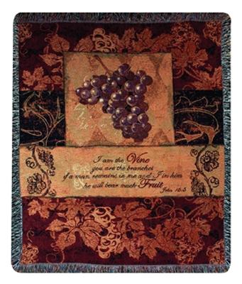 I Am the Vine Tapesty Throw, 50in x 60in