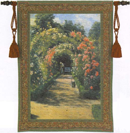 In The Garden Tapestry Wall Hanging, 53in x 76in