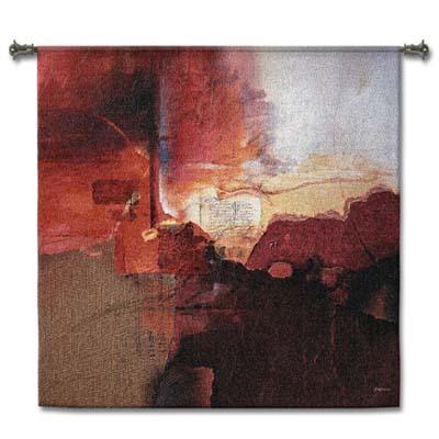 Inferno Contemporary Wall Tapestry - Abstract Design, 44in x 44in