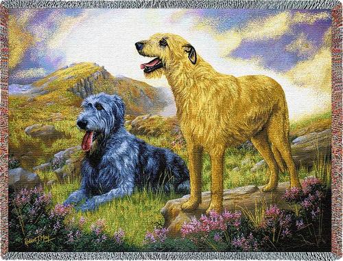 Irish Wolfhound Tapestry Throw, 54in x 70in