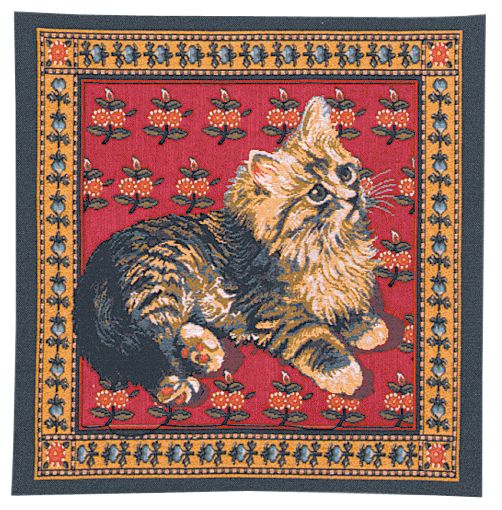 Ivory's Fluffy Cat Cushion Cover, 14in x 14in