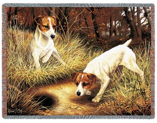 Jack Russell Tapestry Throw, 70in x 53in Jack Russell Tapestry Throw, 70in x 53in