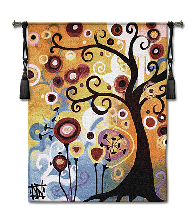 June Tree Modern Tapestry Fine Art Picture, 52in x 65in