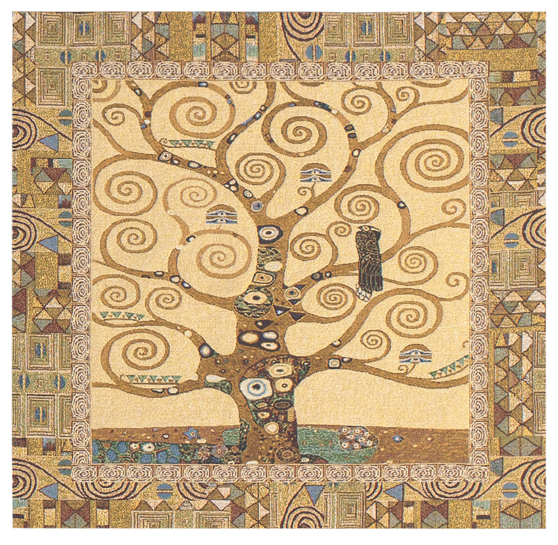 The Tree Of Life II by Gustav Klimt Tapestry Wall Hanging, 28in x 28in