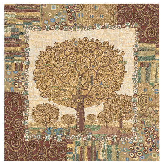 The Tree Of Life by Gustav Klimt Tapestry Wall Hanging, 28in x 28in The Tree Of Life by Gustav Klimt Tapestry Wall Hanging, 28in x 28in