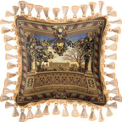 Le Chateau de Monc Classic Tapestry Cushion - Castle Scene, 27in x 27in Le Chateau de Monc Classic Tapestry Cushion - Castle Scene, 27in x 27in