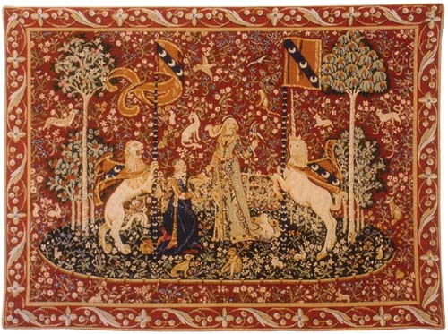 LADY AND THE UNICORN TAPESTRY WAll HANGING - Le Gout / The Taste