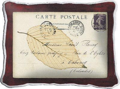 Leaf Envelopes II Abstract Tapestry Cushion - Botanical Design, 17in x 12in