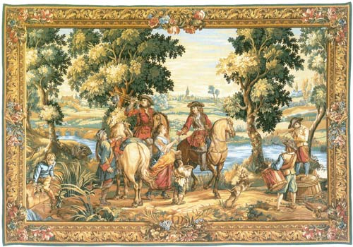 Les Sonneurs du Roi - Les Tambours Medieval Wall Tapestry, 48in x 70in
