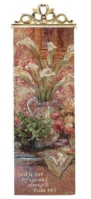 Les Fleurs D'Amour Floral Tapestry Wall Hanging, 13in X 36.5in Les Fleurs D'Amour Floral Tapestry Wall Hanging, 13in X 36.5in