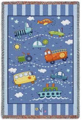 Little Boy's Toys Mini Tapestry Throw, 34in x 53in