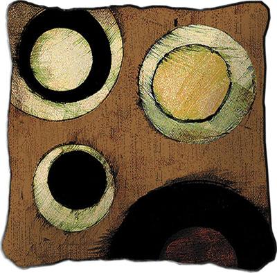 Martini Cocktail Contemporary Tapestry Cushion - Wine Collage, 17in x 17in