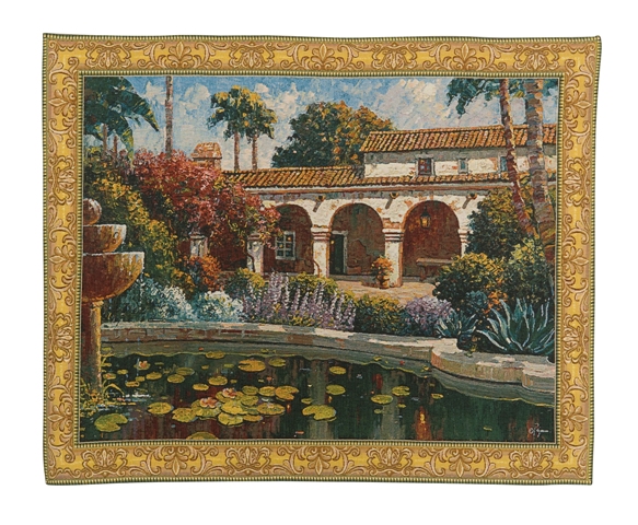 Mission Reflection Tapestry Italian Landscape, 37in x 47in Mission Reflection Tapestry Italian Landscape, 37in x 47in