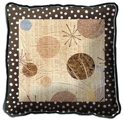 Mondo Dotz I Contemporary Tapestry Cushion - Geometric Design, 17in x 17in