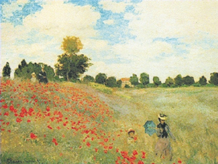 Monet's Poppies Tapestry Wall Hanging, 27in x 35in