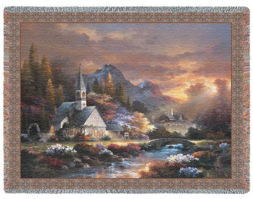 Morning of Hope Tapestry Throw, 53in x 70in Morning of Hope Tapestry Throw, 53in x 70in