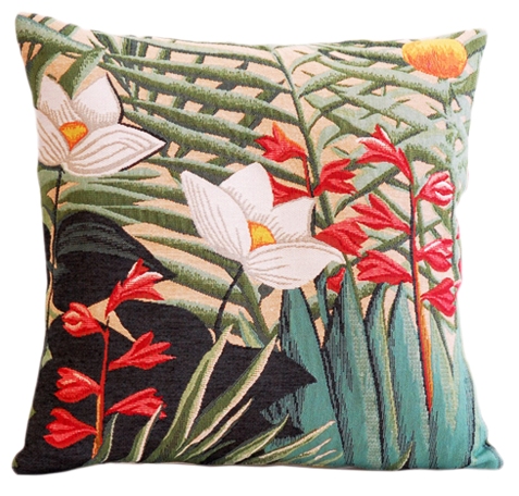 Nenuphar Tapestry Cushion Cover - European Home Decor Collection, 18in x 18in cushion cover Nenuphar Tapestry Cushion Cover - European Home Decor Collection, 18in x 18in cushion cover