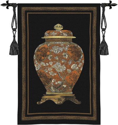 Oriental Jar II Tapestry Wall Hanging, 25in x 36in