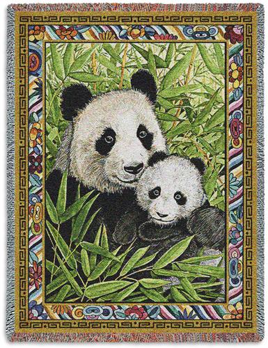 Panda Tapestry Throw, 53in x 70in