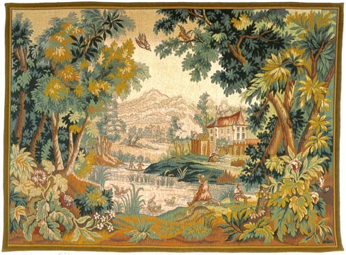 Paysage Du Lauragais Classic Landscape Wall Tapestry - Pastoral Scene, 36in X 54in