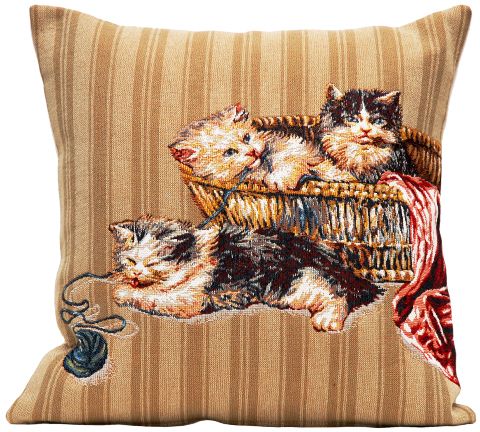 Pelotte Tapestry Cushion Cover - Pets Home Decor Collection, 18in x 18in cushion cover