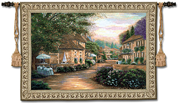 Plentitude De Charme Tapestry Wall Hanging - Eropean Village, 53in x 38in