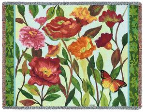 Poppy Garden Tapestry Throw, 54in x 70in Poppy Garden Tapestry Throw, 54in x 70in