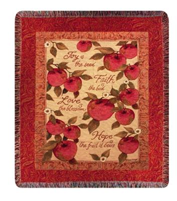 Praise Fruit Tapesty Throw, 50in x 60in Praise Fruit Tapesty Throw, 50in x 60in