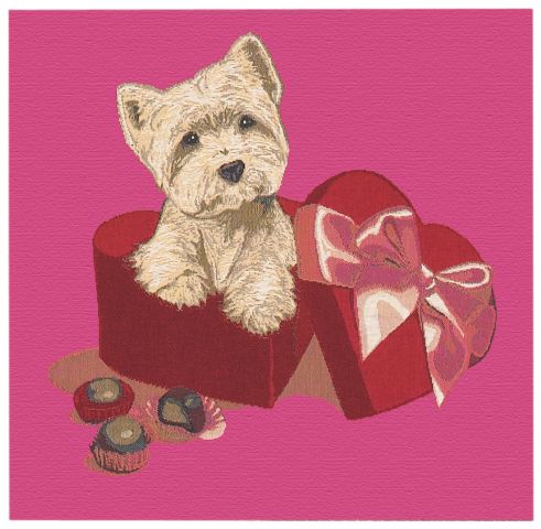 Puppy Love Cushion Cover, 18in x 18in Puppy Love Cushion Cover, 18in x 18in