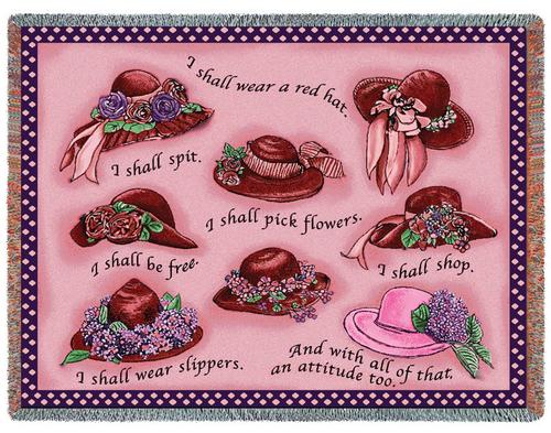 Red Hat Mama Tapestry Throw, 53in x 70in Red Hat Mama Tapestry Throw, 53in x 70in